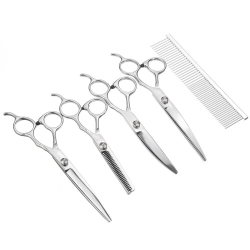 Y.F.M Set di 5 forbici per capelli Kit di taglio e diradamento per parrucchieri 1