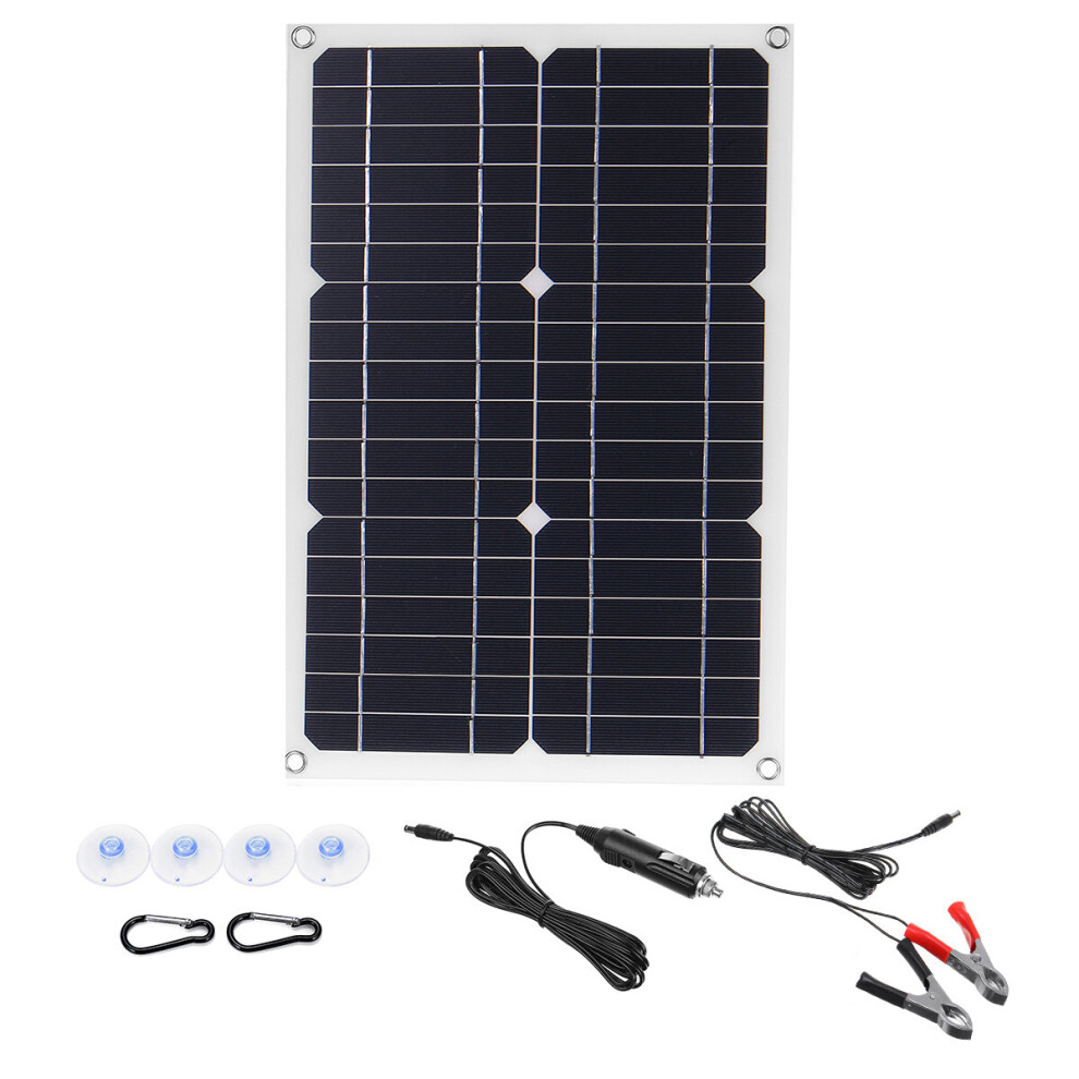 50W 18V Mono Solar Panel Dual Usb 12V/5V Dc Monocrystalline Flexible Solar Charger For Car Rv Boat Battery Charger Waterproof 6901250190715