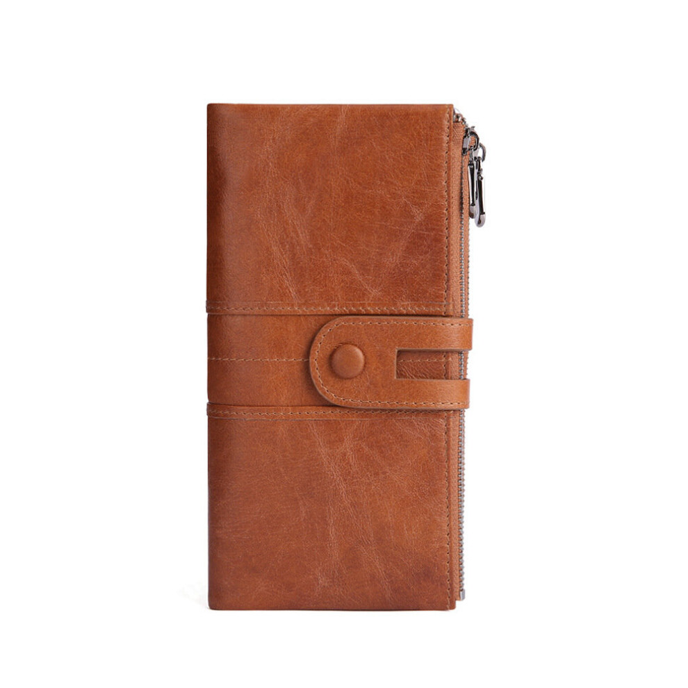 Ultra Slim Handcrafted Cowhide Leather Long Wallet Clutch Rfid Blocking Id Card Holder Coin Purse 300028106303
