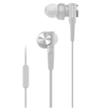 Headphones with microphone Sony MDR-XB55AP Wired headphones with white earbuds