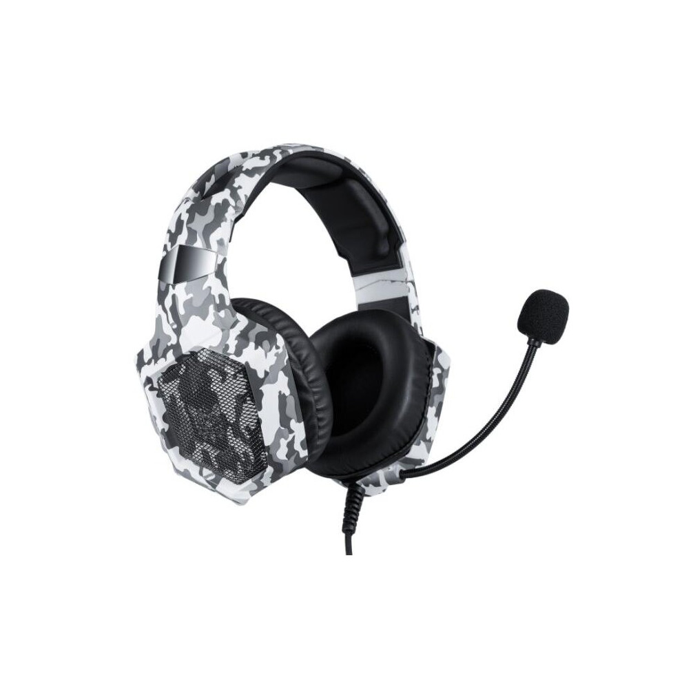 ONIKUMA K8 Gaming Headset Wired Headset On-Ear White Camouflage