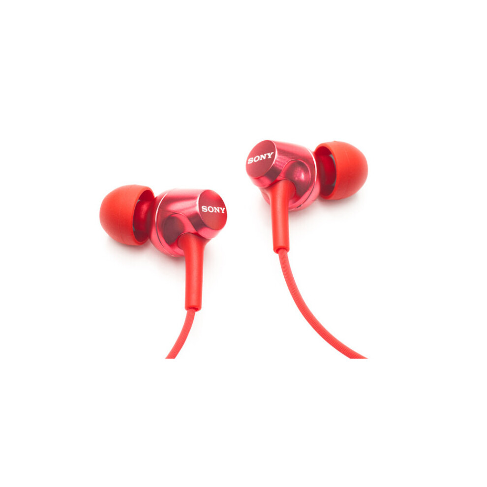 Headphones With Microphone Sony Mdr-Ex255ap Wi Earphones Red 717015545517