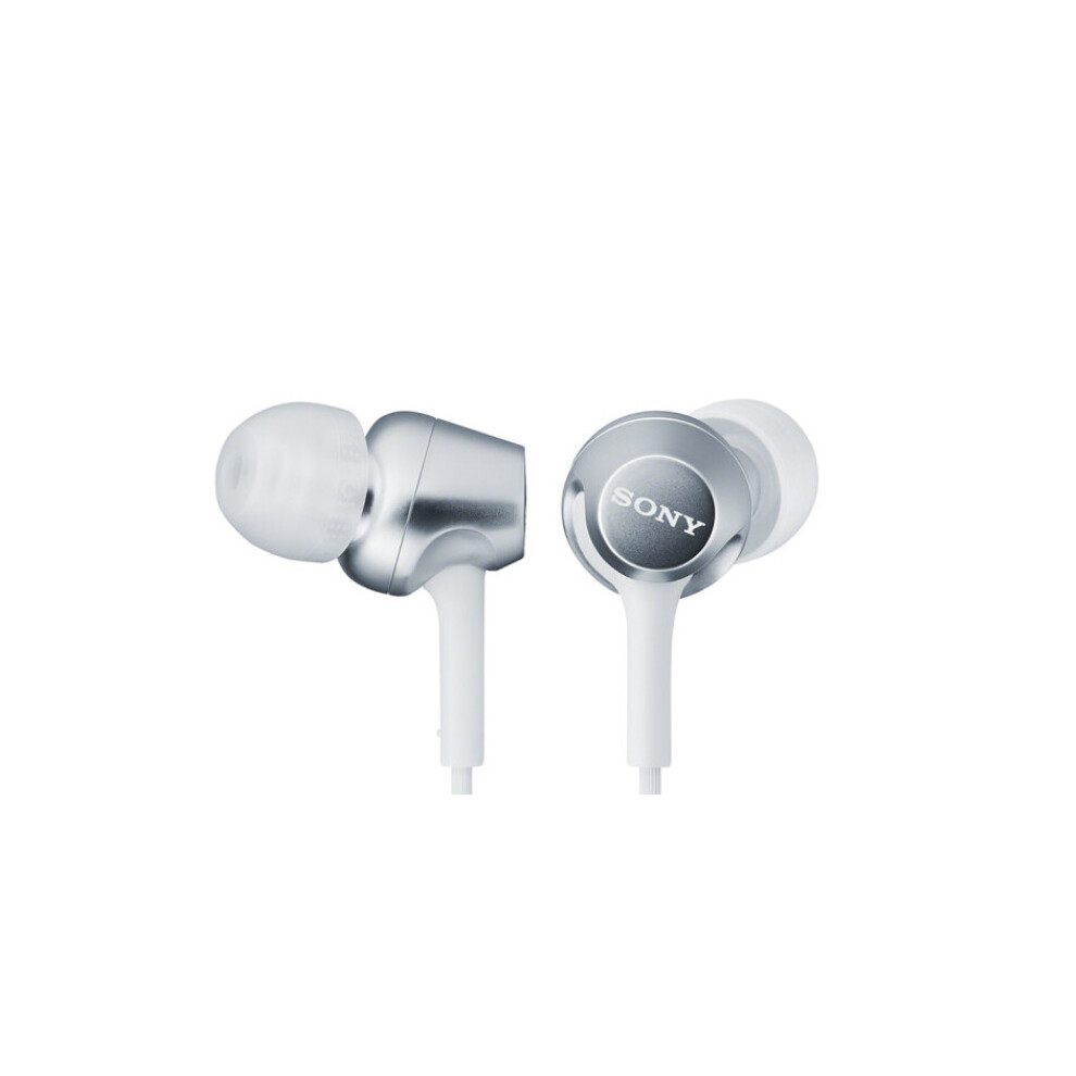 Headphones With Microphone Sony Mdr-Ex255ap Wired Headphones With Earbuds White