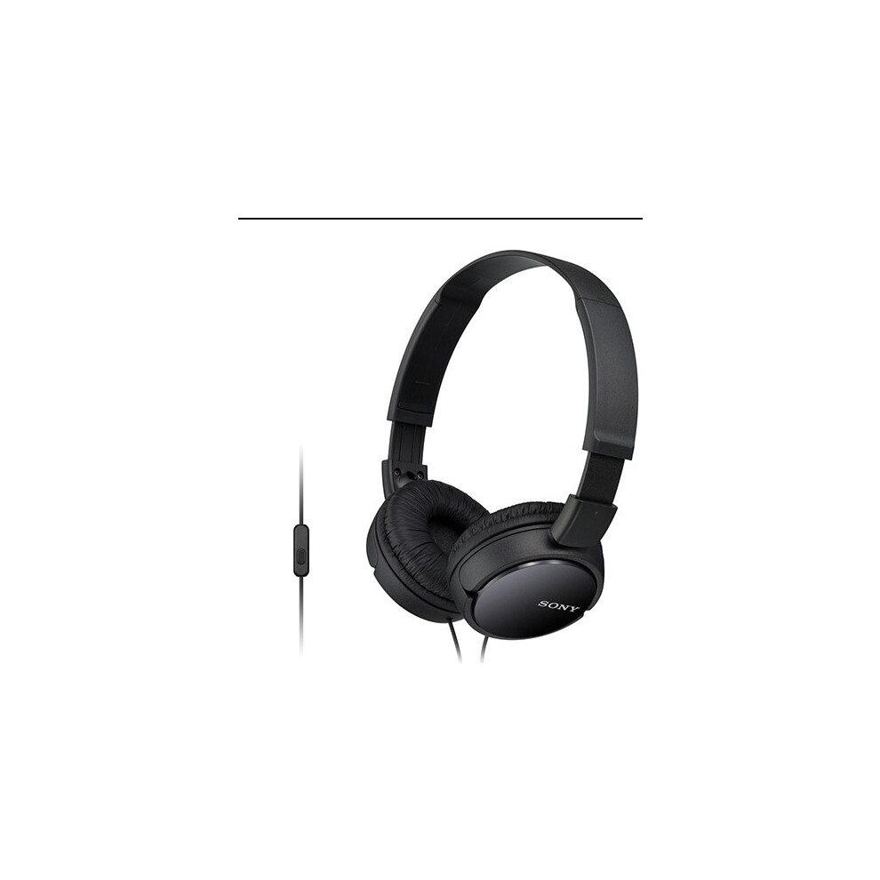 Headphones With Microphone Sony Mdr-Zx110ap On-Ear Wired Headphones Black