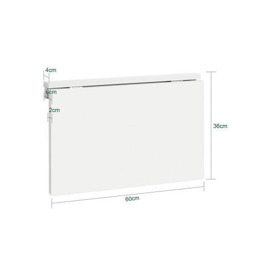SoBuy FWT03-W Wall-Mounted Drop-Leaf Table - 60x40cm 2