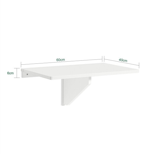 SoBuy FWT03-W Wall-Mounted Drop-Leaf Table - 60x40cm 1