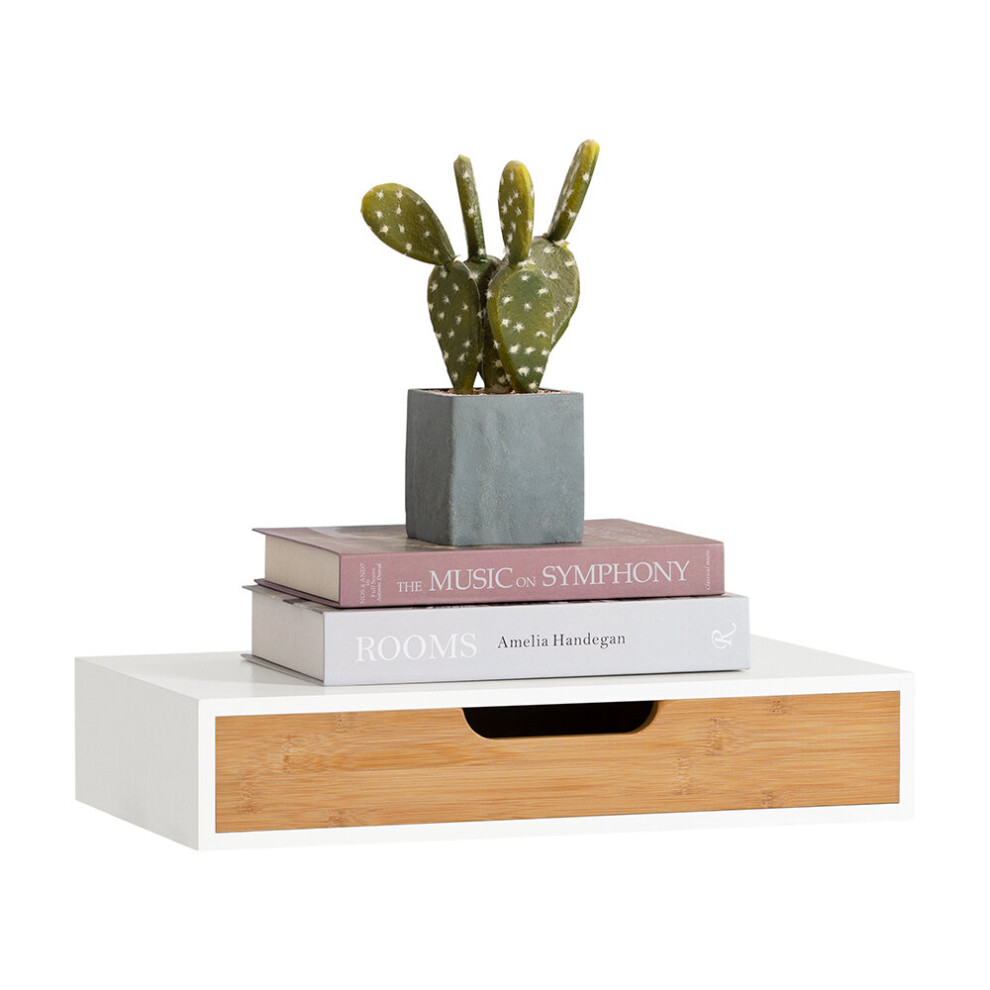 SoBuy FRG92-WN Wall-Mounted Drawer | Floating Shelf With Drawer