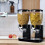 (Black) Double Plastic Classic Dry Food Cereal Dispenser 1