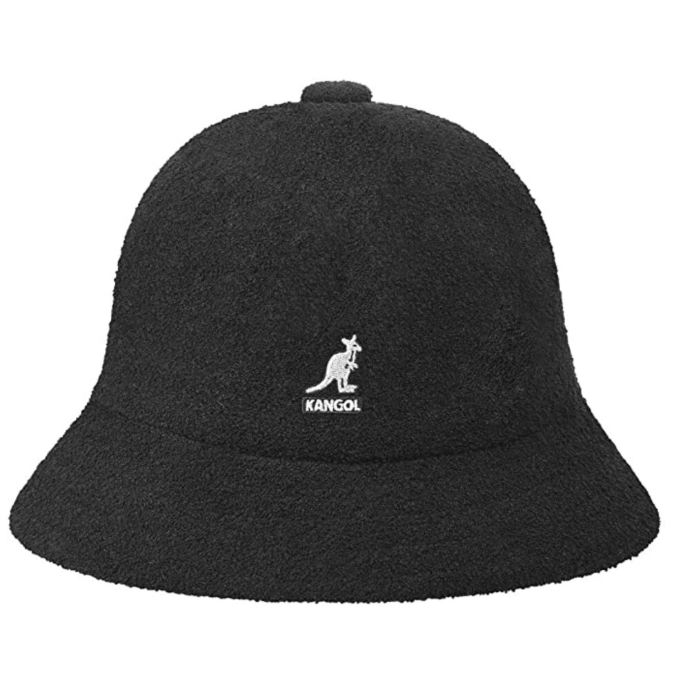 (Black, S) KANGOL Bermuda Casual Bucket Hat Terry Towelling 0397BC Summer Sun Brim Cap - Tarum