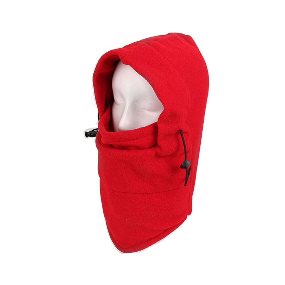 (Red) Thermal Fleece Balaclava Ski Snowboard Motorbike Face Mask Hood Hat Beanie Warm - Grey Red,Grey 746210898425