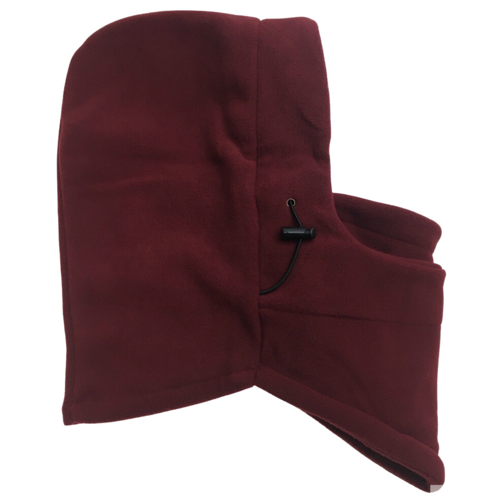 (Burgundy) Thermal Fleece Balaclava Ski Snowboard Motorbike Face Mask Hood Hat Beanie Warm - Grey 746210898371