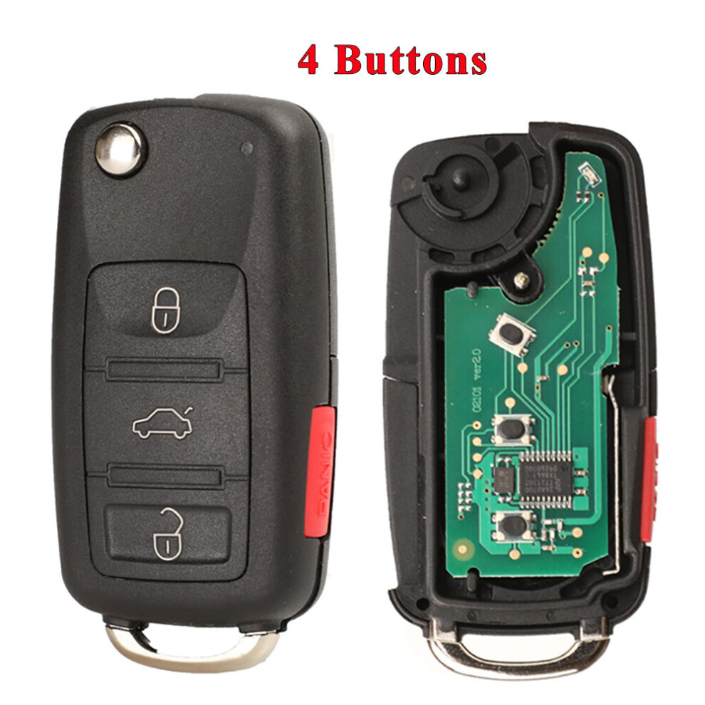 (Full 4 Buttons Key, 433Mhz 7946) 3/4Btn 315/433Mhz Id46 Flip Remote Car Key Fob For Touareg Vw Touareg Phaeton 2002-2012 3D0959753r /3D0959753ak Ar 8484945231545