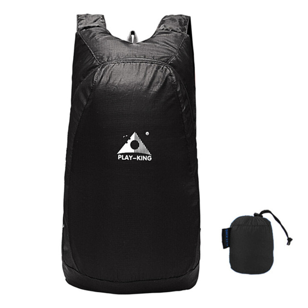 (Black) 20L Foldable Waterproof Outdoor Climbing Bags Athletic Sport Hiking Travel Backpack