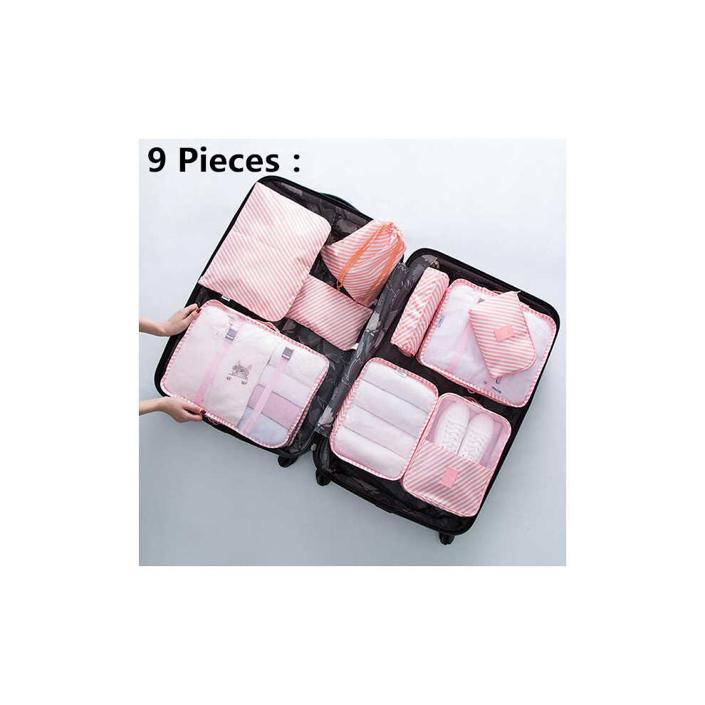 (9pcs) 5/7/9 Pieces Waterproof Travel Organizer Waterproof Multi-function Travel Bag