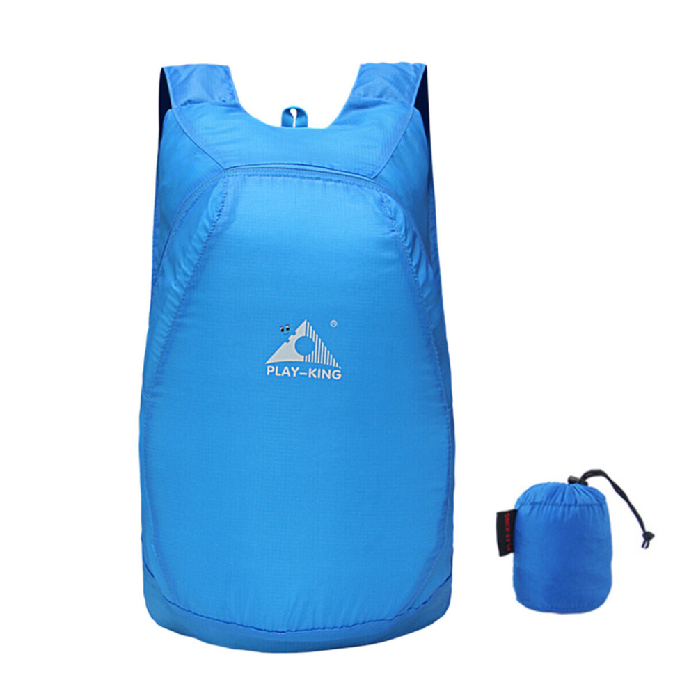 (Blue) 20L Foldable Waterproof Outdoor Climbing Bags Athletic Sport Hiking Travel Backpack