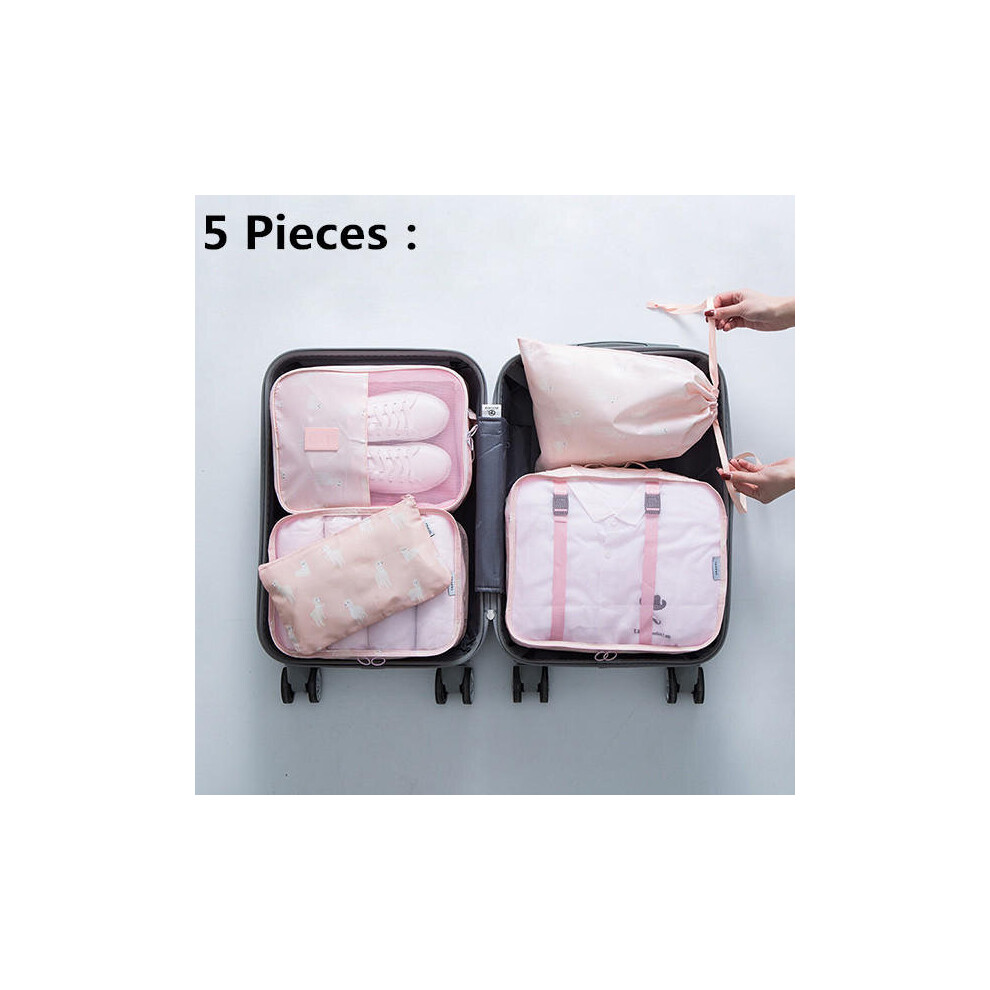 (5pcs) 5/7/9 Pieces Waterproof Travel Organizer Waterproof Multi-function Travel Bag