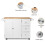 Costway Kitchen Cart Kitchen Island 3-Position Adjustable Shelves 4
