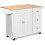 Costway Kitchen Cart Kitchen Island 3-Position Adjustable Shelves 1
