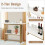 Costway 2-tier Console Table White Faux Marble Sofa Table  Narrow Couch Table 8