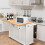 Costway Kitchen Cart Kitchen Island 3-Position Adjustable Shelves 8