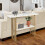 Costway 2-tier Console Table White Faux Marble Sofa Table  Narrow Couch Table 3