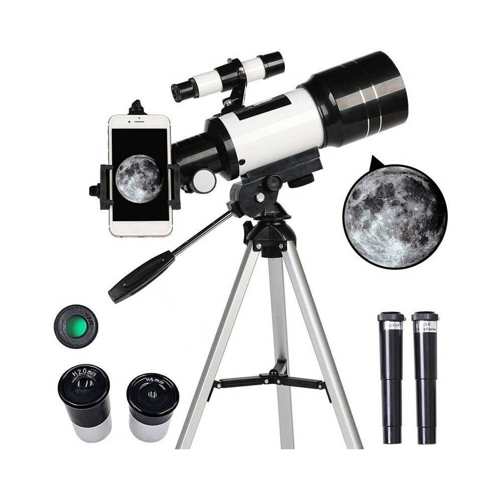 Photos - Educational Toy GreenZech 150X Astronomical Telescope 70mm Aperture 300mm Focal Length Tripod Outdoor Camping Telescope for Kids & Beginners 