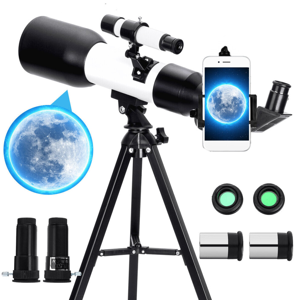 180X Astronomical Telescope 60mm Aperture 360mm Focal Length Tripod Outdoor Camping Telescope with Phone Holder