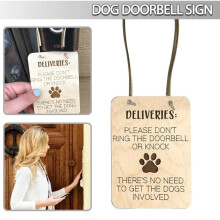 Dog Doorbell Sign Mini Doors Sign Dont Knock Sign Deliveries Sign Door Hanger
