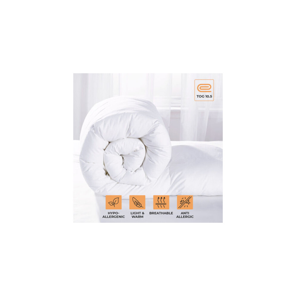 Supreme Bedding Ltd (King, 10.5 Tog) Soft Tog Duvet Single Double King Bed Duvets Quilt White