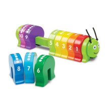 Melissa & Doug Telescopische Rups - Houten Speelgoed Met 10 Kleurrijke Genummerde Segmenten