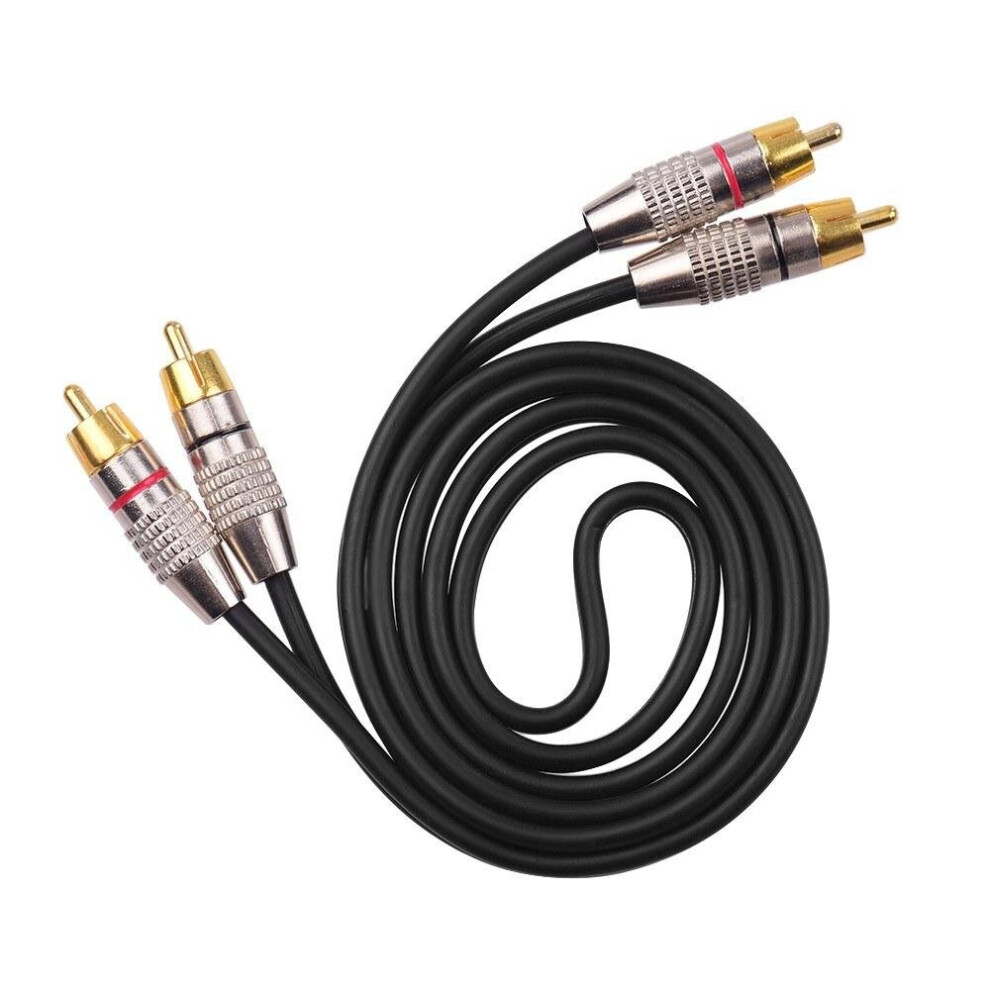 (10M) 2RCA to 2RCA Male Plug Stereo Audio Video Cable for Karaoke DVD Speaker Amplifiers