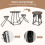 Costway 3-Piece Round Table and Stool Set Modern Table and Chairs Set for 2 6