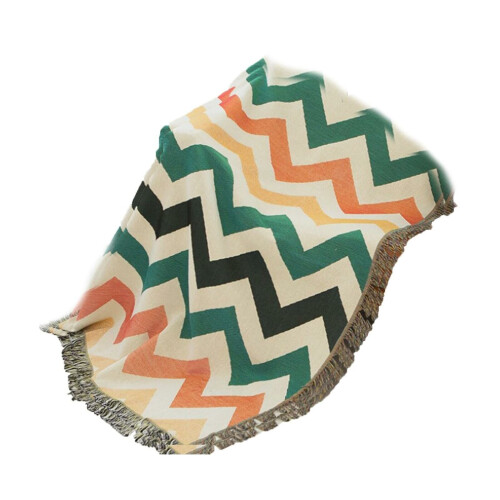 (  Ella) Bohemian Cotton Blanket Towel Soft Bedding Tapestry Sofa Throw