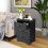 Costway 3-Drawer Bedside Table Vintage Nightstand Accent Table Sofa Side Table 4