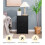 Costway 3-Drawer Bedside Table Vintage Nightstand Accent Table Sofa Side Table 8