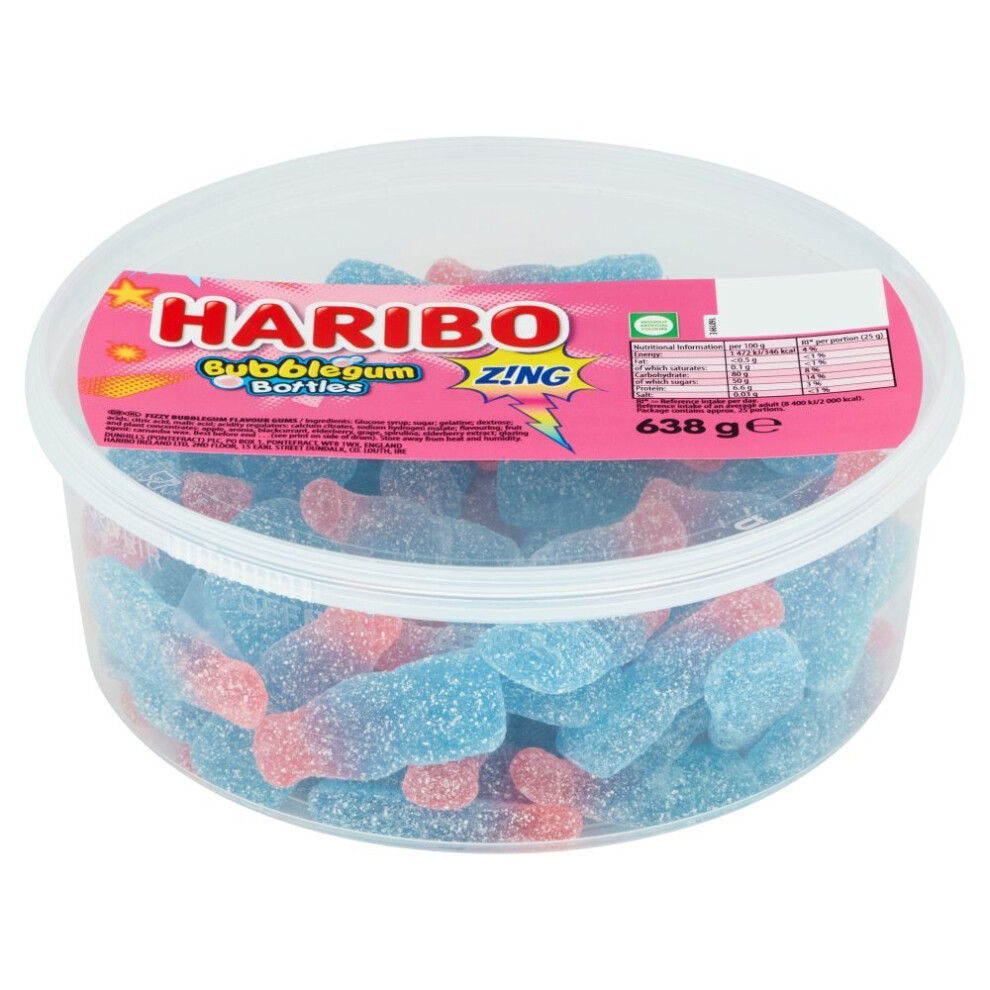 HARIBO Bubblegum Bottles Zing 638g