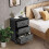 Costway 3-Drawer Bedside Table Vintage Nightstand Accent Table Sofa Side Table 5