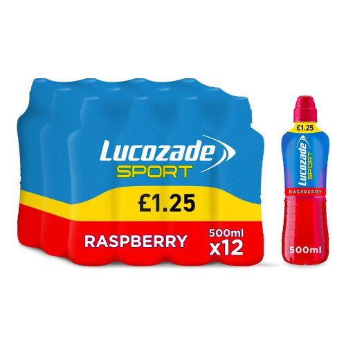 Lucozade Lucozade Sport Drink Raspberry 500ml (Pack of 12) 1