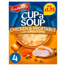 Batchelors Cup a Soup Chicken & Vegetable with Croutons 4 Sachets 110g (Pack of 9)