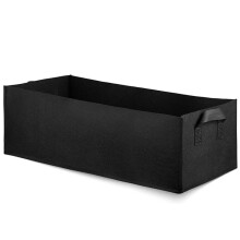 (Black, 60cm/23.62in) Garden Felt Rectangular Plant Bag Vegetable Fruit Flower Cultivation Growth Seed