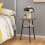 Costway Round End Table 2-Tier Bedside Table Versatile Retro Accent Table 9