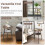 Costway Round End Table 2-Tier Bedside Table Versatile Retro Accent Table 7