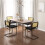 Costway Rattan Dining Chairs Set of 2 Upholstered Side Chairs Modern Chairs 9