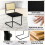 Costway Rattan Dining Chairs Set of 2 Upholstered Side Chairs Modern Chairs 5