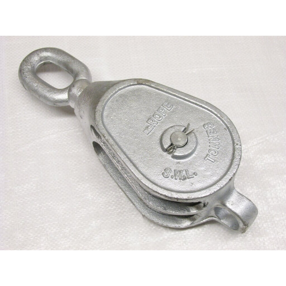 (3 Inch, Eye For Soft Rope) Double Sheave Lifting Pulley Block 3" - 10" 600988481725