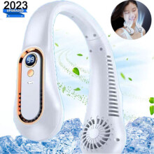 Mini Neckband Bladeless Lazy Neck Fan Hanging Cooler USB Rechargeable