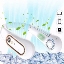 Tragbarer blattloser digitaler hängender Halsventilator Hände frei Luftkühler Mini