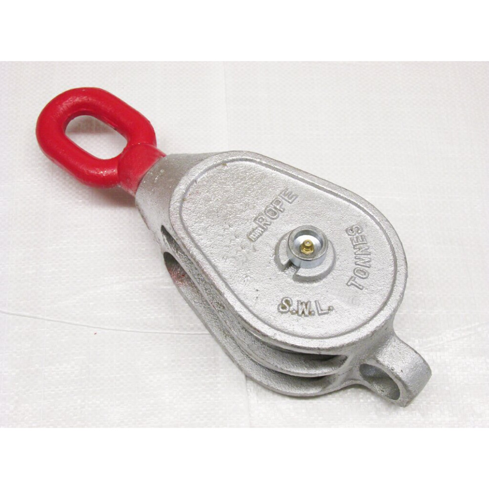 (10 Inch, Eye For Wire Rope) Double Sheave Lifting Pulley Block 3" - 10" 600988482319