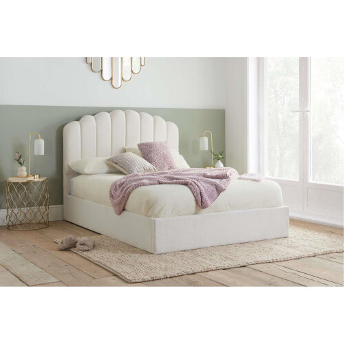Birlea Boucle Double Ottoman Bed Frame White Birlea Monaco Storage Bed 4FT5 135cm 1