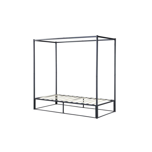 Birlea Black 4 Poster Bed Frame Metal Birlea Farringdon Canopy Bed 3FT Single 90cm